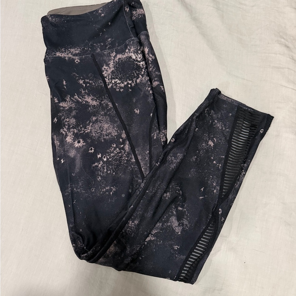 Nanette Lepore Black Patterned Leggings Large
